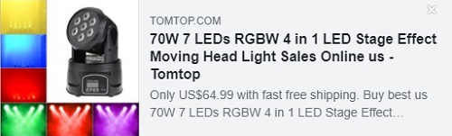 70W 7 LEDs RGBW 4 em 1 LED Stage Effect Moving Head Light Preço: $ 44,99 Entregue do armazém dos EUA, frete grátis