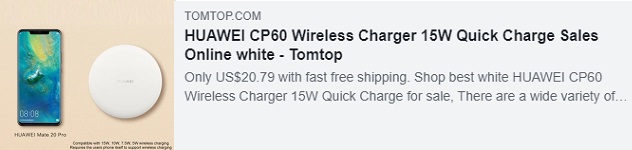 华为CP60无线充电器15W快速充电Price：$ 20.79